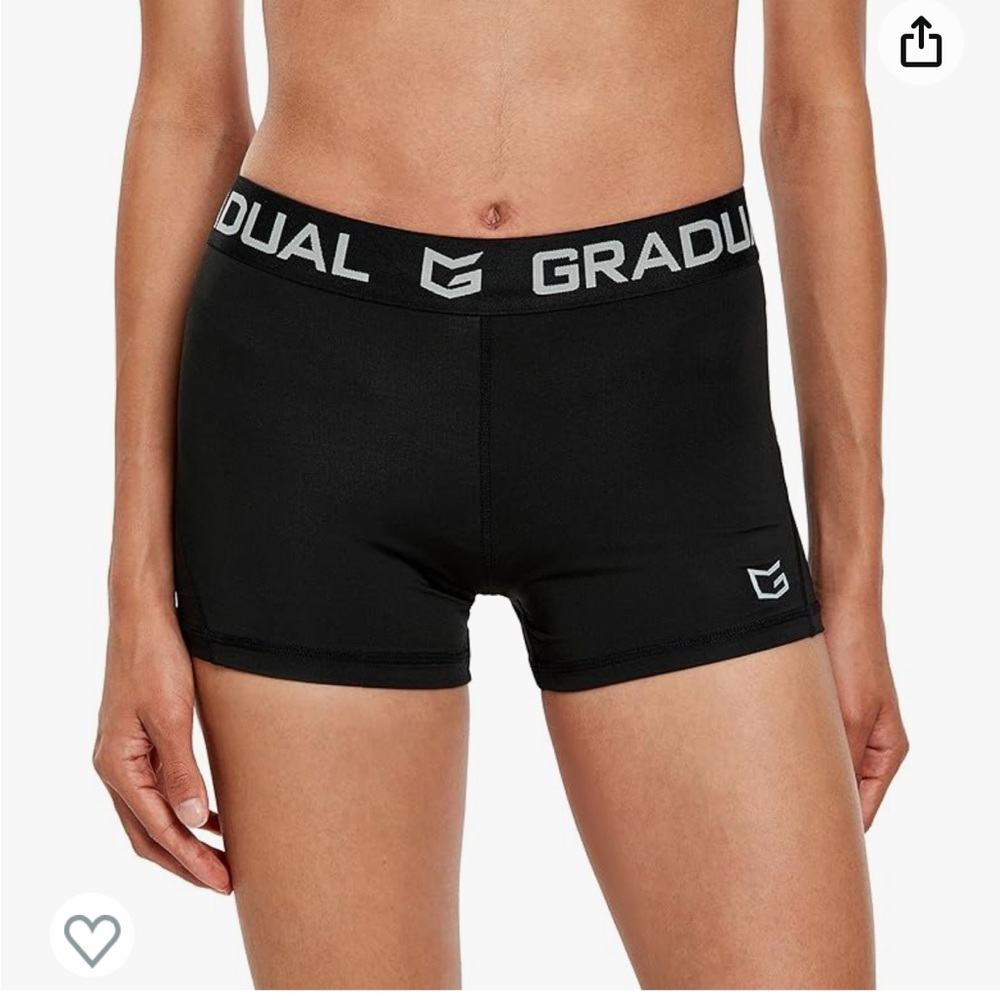 G Gradual Women’s Spandex Compression Volleyball Shorts, 3”, Workout Pro Shorts